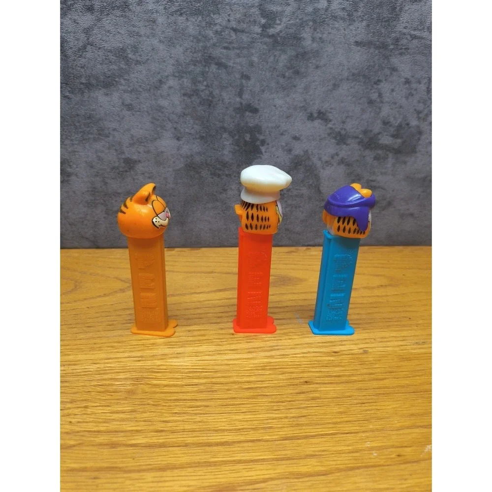 Garfield PEZ Dispenser Lot of 3 – Vintage Variants‎ – Slovenia & China RARE